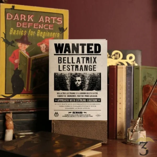 Carte de voeux lenticulaire - Bellatrix Lestrange Wanted - Les Trois Reliques, magasin Harry Potter - Photo N°3