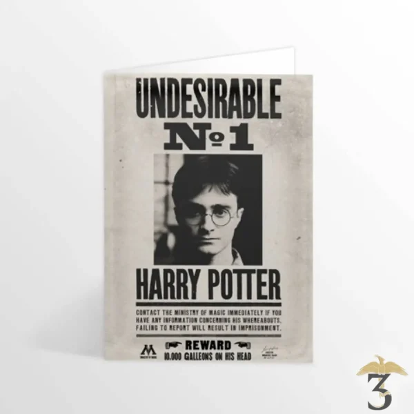 Carte de vœux lenticulaire - Indésirable N°1 - Les Trois Reliques, magasin Harry Potter - Photo N°1