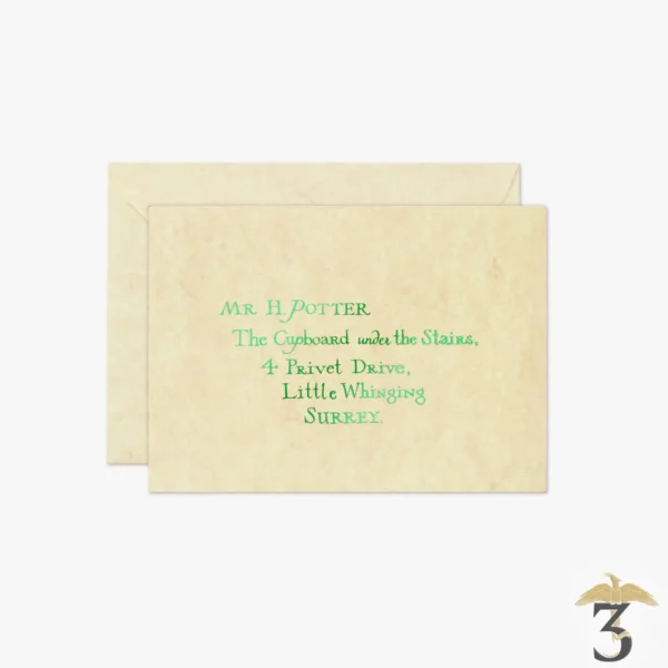 Carte de voeux lettre acceptation harry potter – minalima – 25 ans de magie - Les Trois Reliques, magasin Harry Potter - Photo N°2