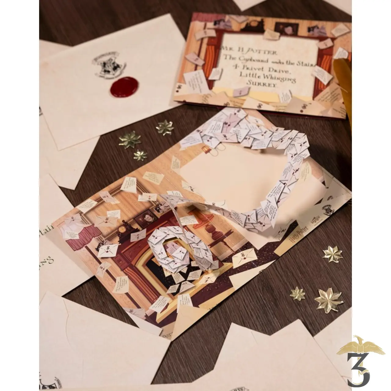 Carte de voeux lettre acceptation harry potter – minalima – 25 ans de magie - Les Trois Reliques, magasin Harry Potter - Photo N°6