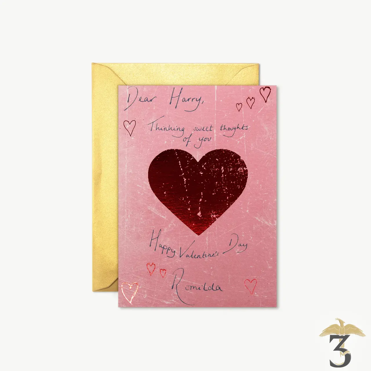 Carte de voeux st valentin minalima - Les Trois Reliques, magasin Harry Potter - Photo N°1