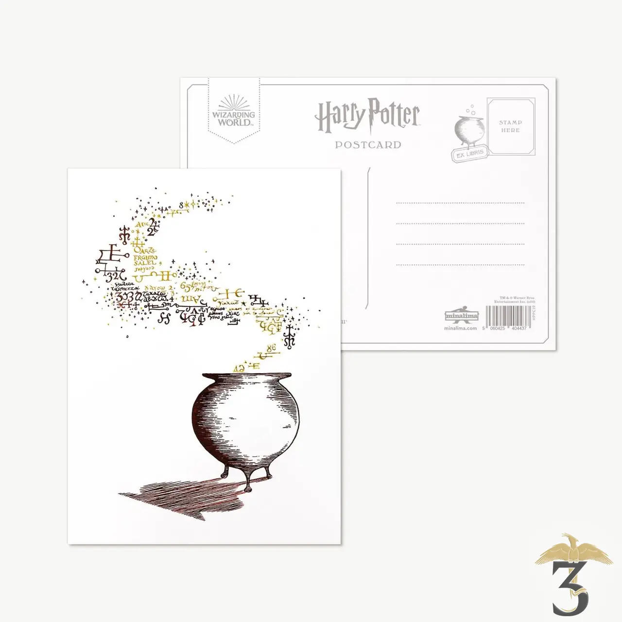 Carte postale le chaudron – minalima - Les Trois Reliques, magasin Harry Potter - Photo N°1