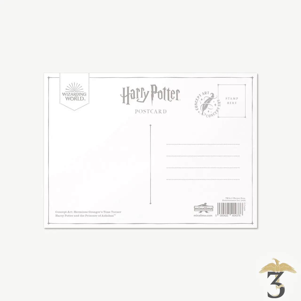 Carte postale le retourneur de temps – minalima - Les Trois Reliques, magasin Harry Potter - Photo N°3