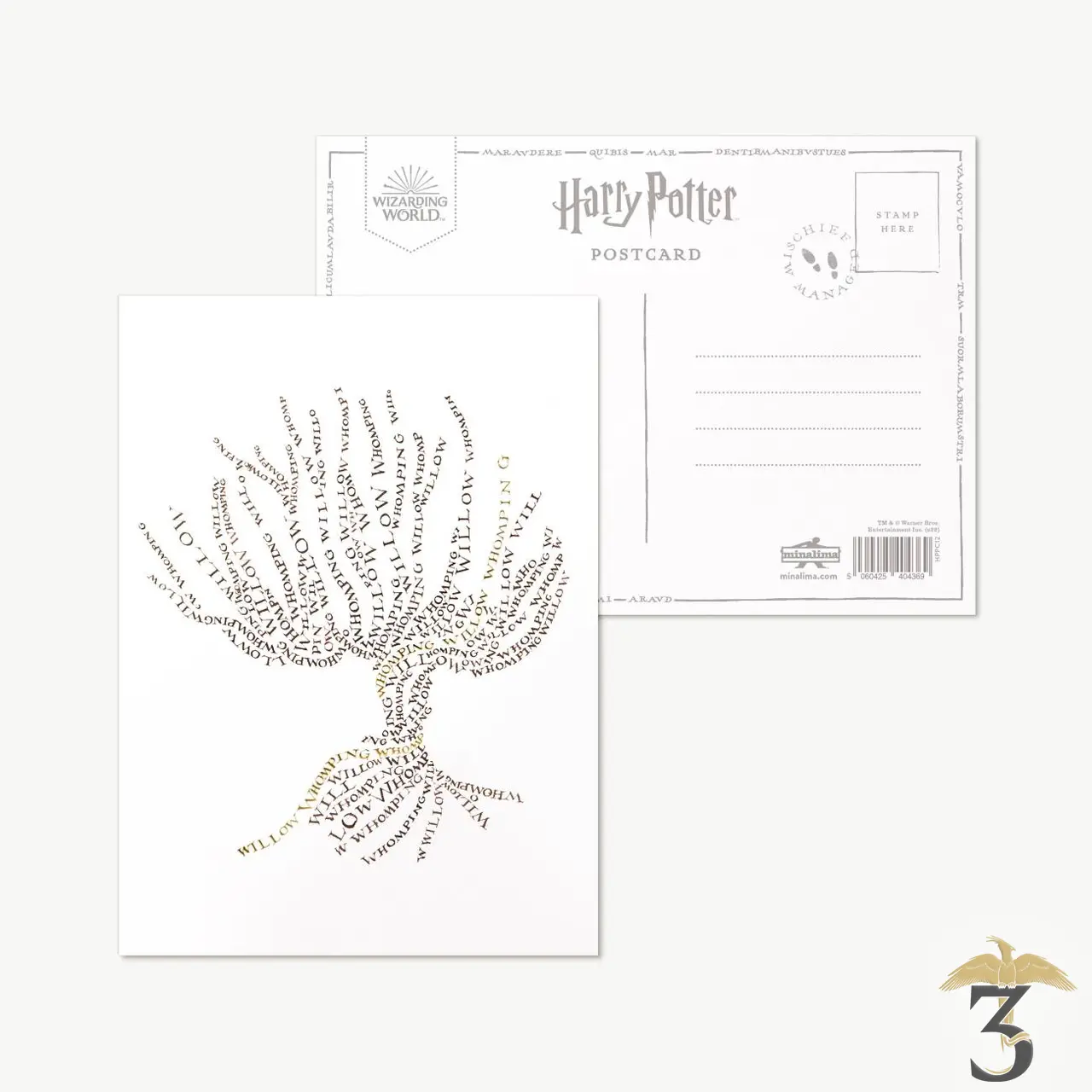 Carte postale le saule cogneur – minalima - Les Trois Reliques, magasin Harry Potter - Photo N°1