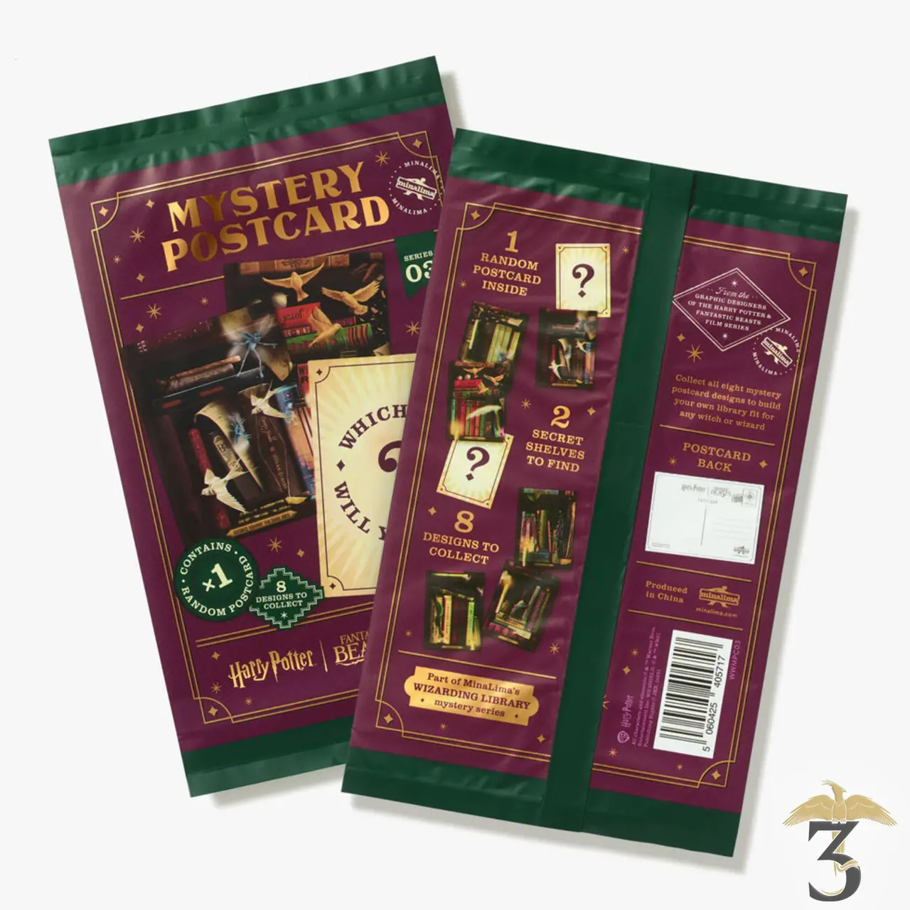 Carte postale mystère série 3 – minalima - Les Trois Reliques, magasin Harry Potter - Photo N°1