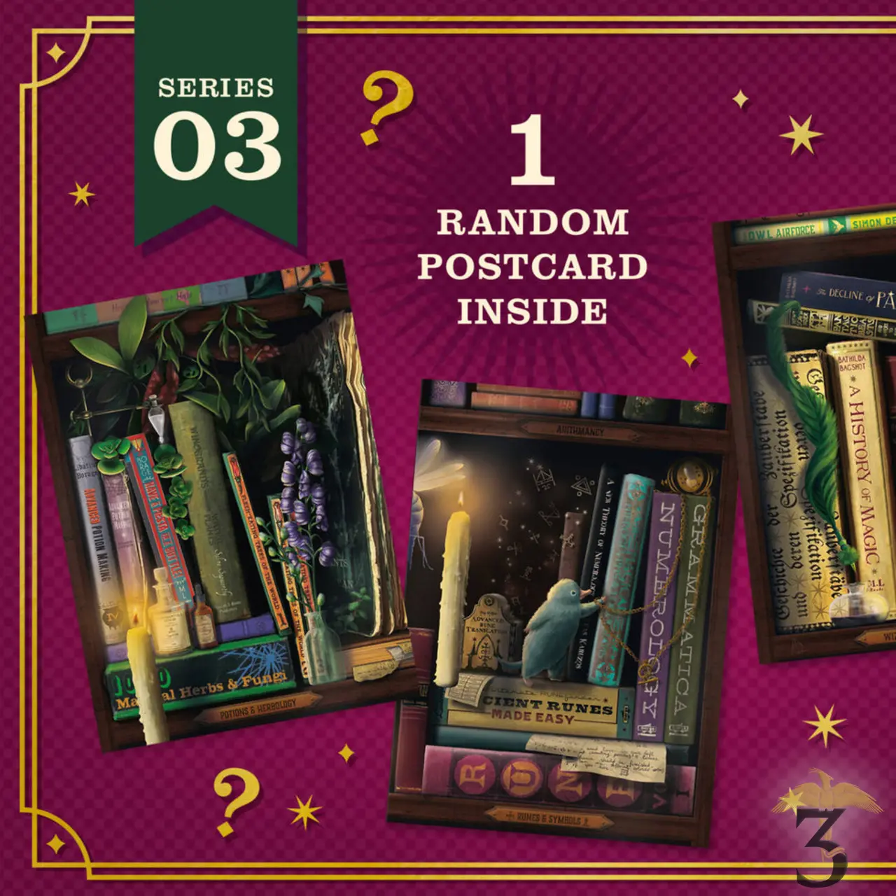 Carte postale mystère série 3 – minalima - Les Trois Reliques, magasin Harry Potter - Photo N°2