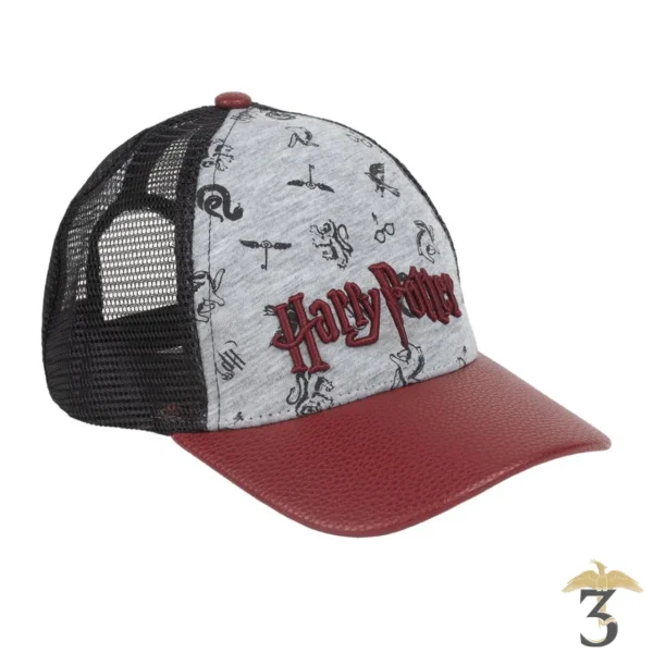 CASQUETTE KIDS GRIS / BORDEAU - Les Trois Reliques, magasin Harry Potter - Photo N°1