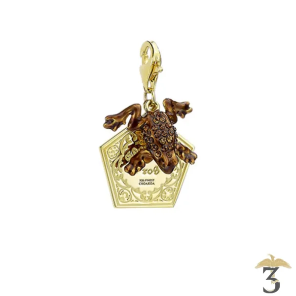 CHARM CHOCOGRENOUILLES PLAQUE OR AVEC CRISTAUX - Les Trois Reliques, magasin Harry Potter - Photo N°1