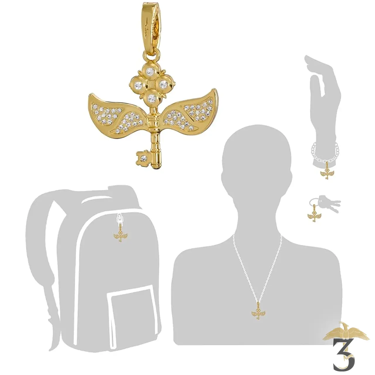 Charm lumos cle volante n°12 - Les Trois Reliques, magasin Harry Potter - Photo N°3