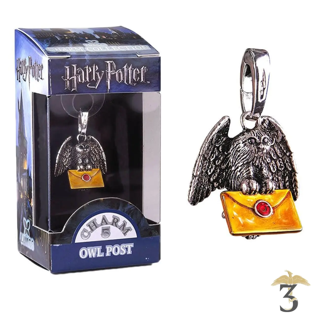 Charm lumos hibou postal n°5 - Les Trois Reliques, magasin Harry Potter - Photo N°2