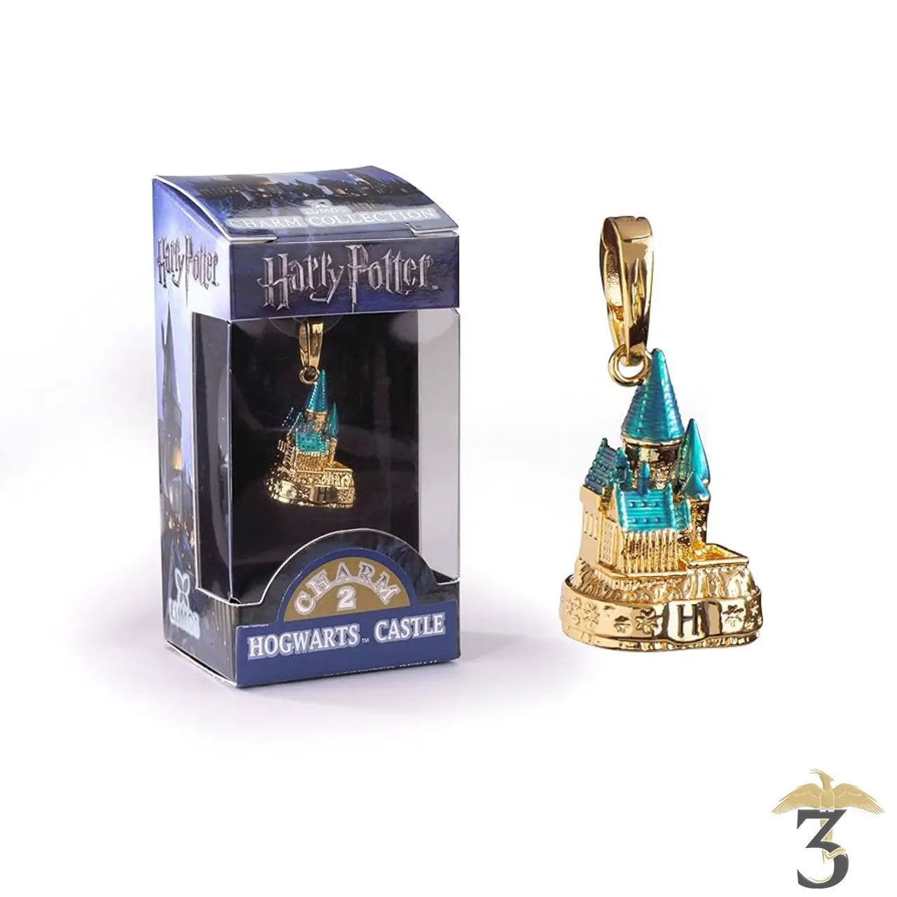 Charm lumos poudlard doré n°2 - Les Trois Reliques, magasin Harry Potter - Photo N°2