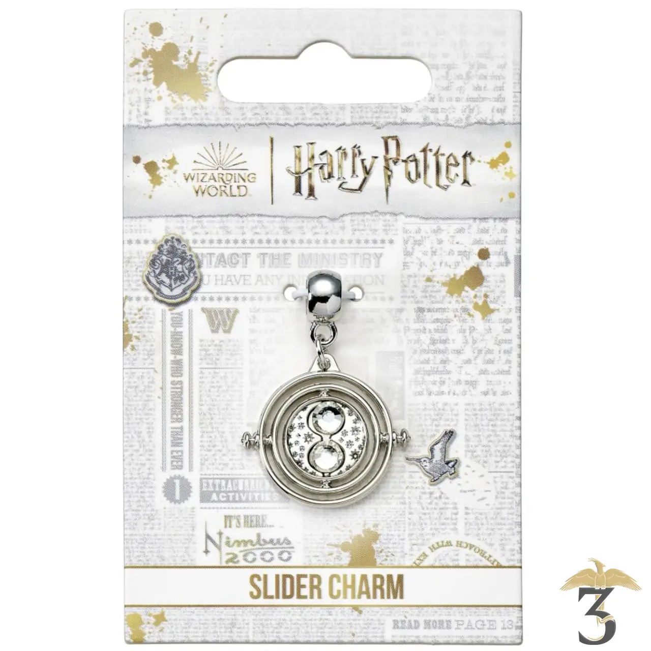 Charm retourneur de temps argenté – harry potter - Les Trois Reliques, magasin Harry Potter - Photo N°2