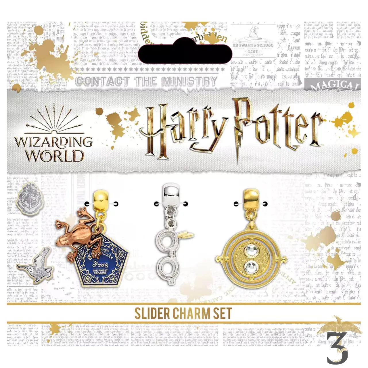 Charm retourneur de temps / lunette / chocogrenouille - Les Trois Reliques, magasin Harry Potter - Photo N°1