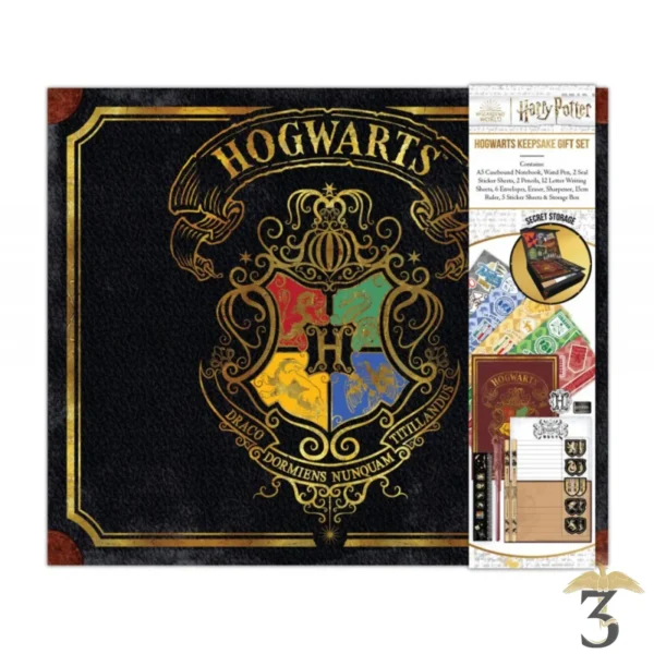 Coffret de papeterie ecusson colore harry potter - Les Trois Reliques, magasin Harry Potter - Photo N°1