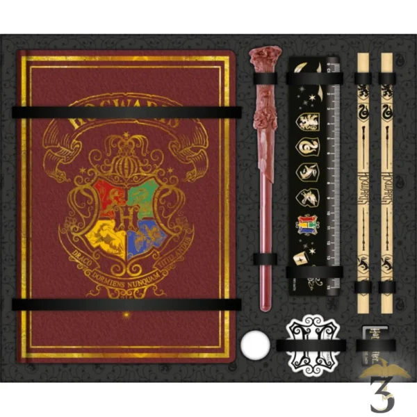 Coffret de papeterie écusson colore harry potter - Les Trois Reliques