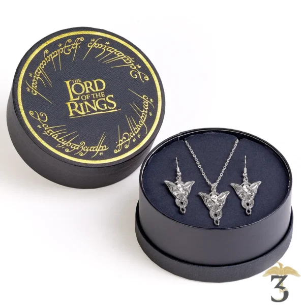Coffret étoile du soir boucles d oreilles et collier – le seigneur des anneaux - Les Trois Reliques, magasin Harry Potter - Photo N°1