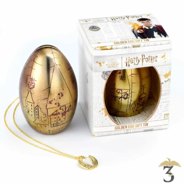 Coffret oeuf d or avec collier - Les Trois Reliques, magasin Harry Potter - Photo N°1