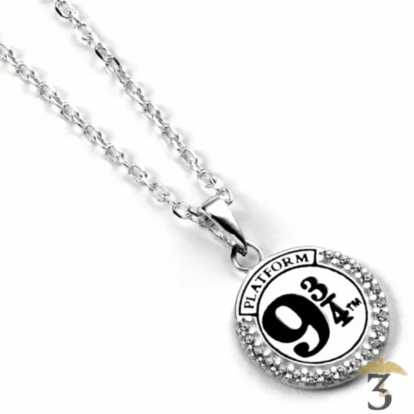 COLLIER 9 3/4 – ARGENT 925e – AVEC CRISTAUX - Les Trois Reliques, magasin Harry Potter - Photo N°1