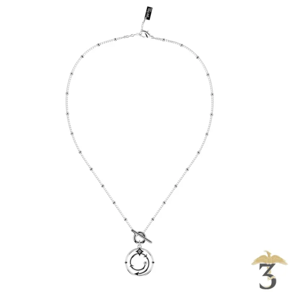 Collier enchantement argentée avec cuir – les georgettes x harry potter - Les Trois Reliques, magasin Harry Potter - Photo N°4