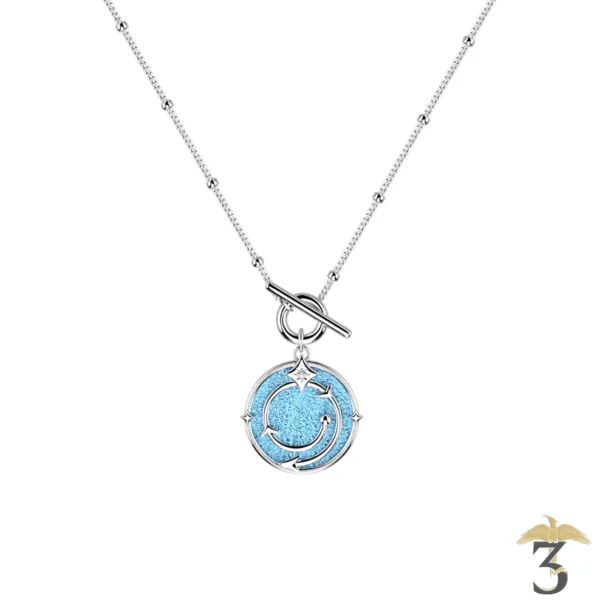 Collier enchantement argentée avec cuir – les georgettes x harry potter - Les Trois Reliques, magasin Harry Potter - Photo N°5