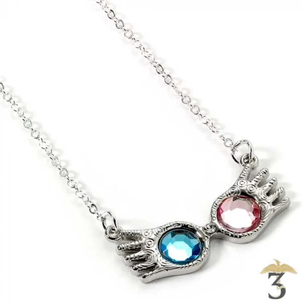 Collier lunettes de luna argenté - Les Trois Reliques, magasin Harry Potter - Photo N°1