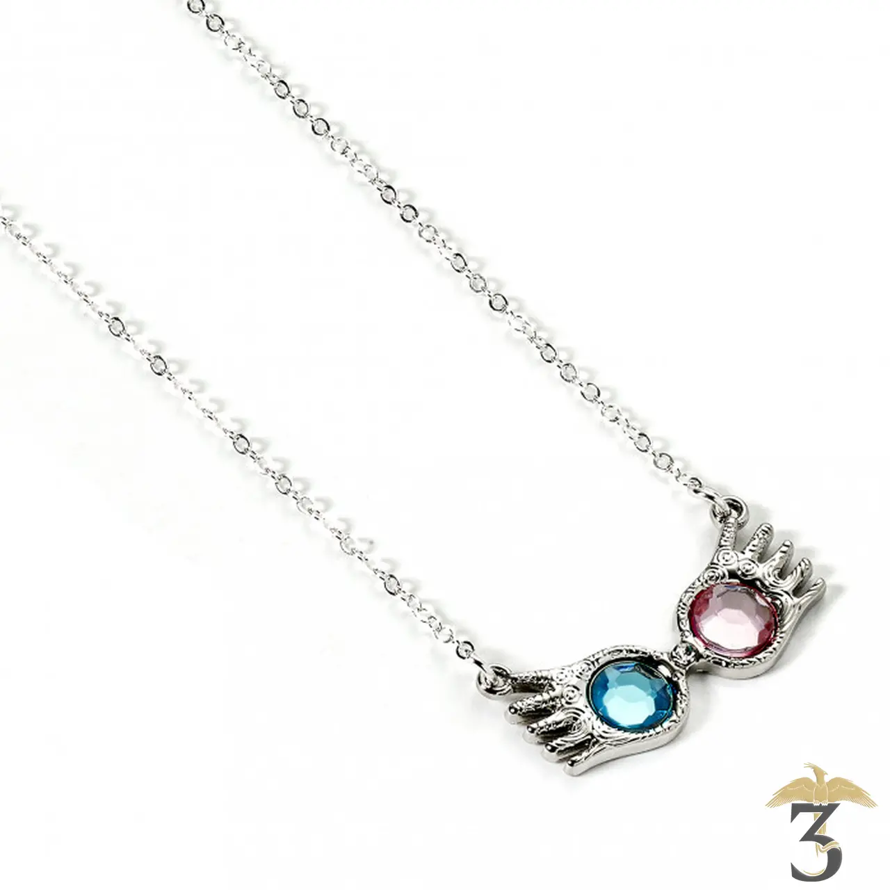 Collier lunettes de luna argenté - Les Trois Reliques, magasin Harry Potter - Photo N°2