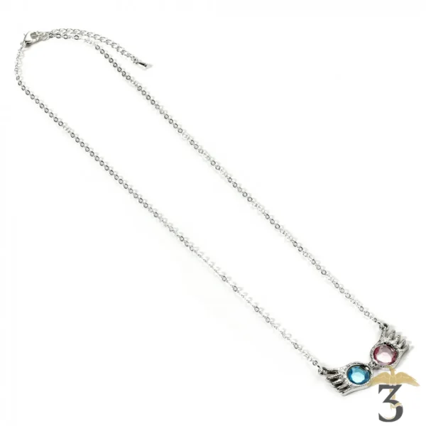 Collier lunettes de luna argenté - Les Trois Reliques, magasin Harry Potter - Photo N°3