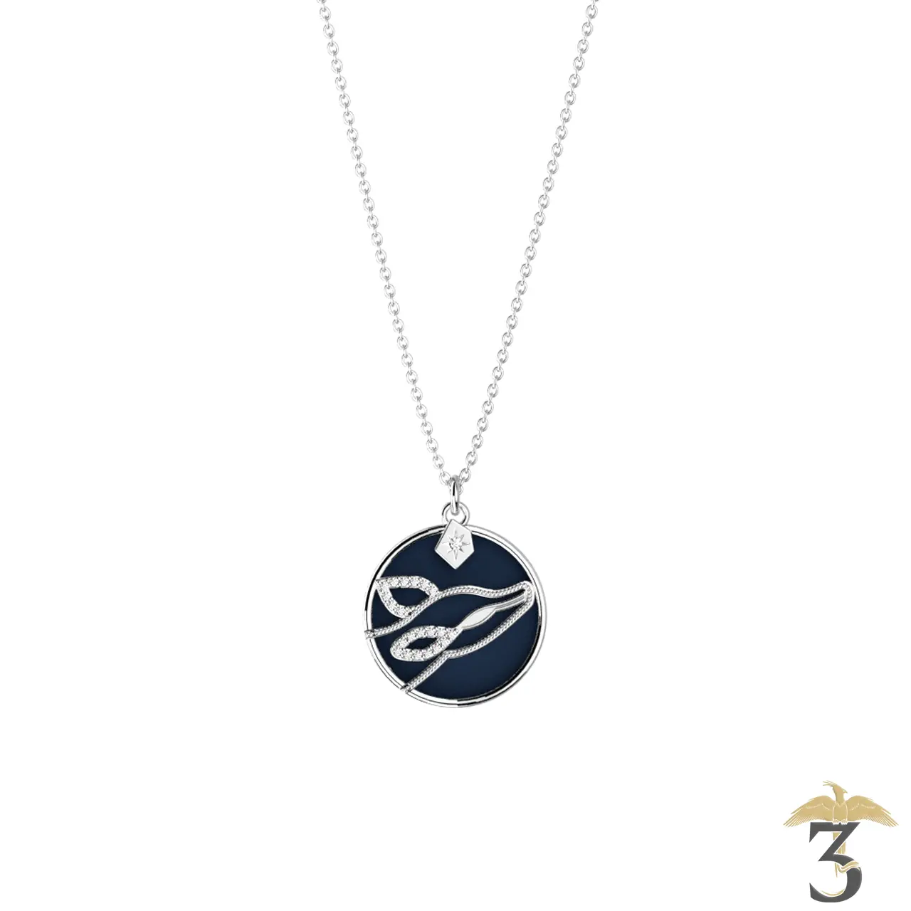 Collier patronus biche argentée avec cuir – les georgettes x harry potter - Les Trois Reliques, magasin Harry Potter - Photo N°5