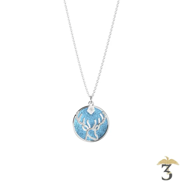 Collier patronus cerf argentée avec cuir – les georgettes x harry potter - Les Trois Reliques, magasin Harry Potter - Photo N°5