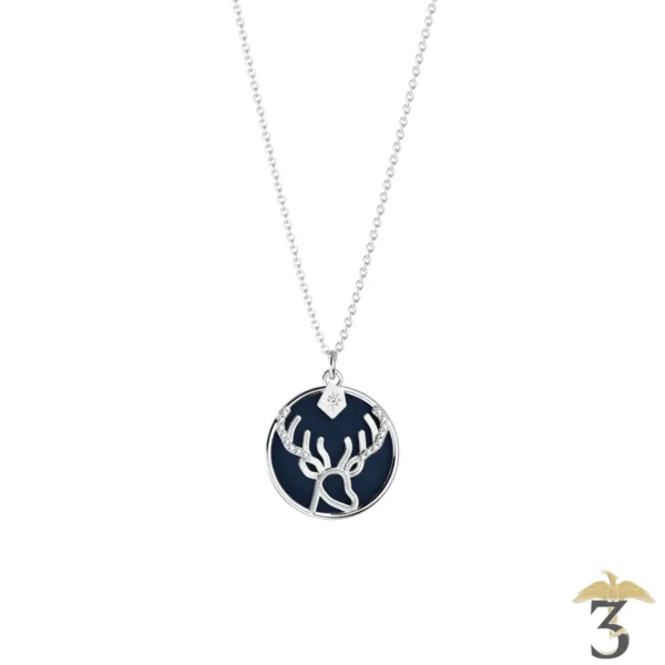 Collier patronus cerf argentée avec cuir – les georgettes x harry potter - Les Trois Reliques, magasin Harry Potter - Photo N°6