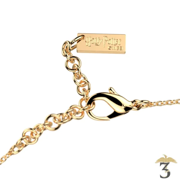 Collier patronus cerf dorée avec cuir – les georgettes x harry potter - Les Trois Reliques, magasin Harry Potter - Photo N°3