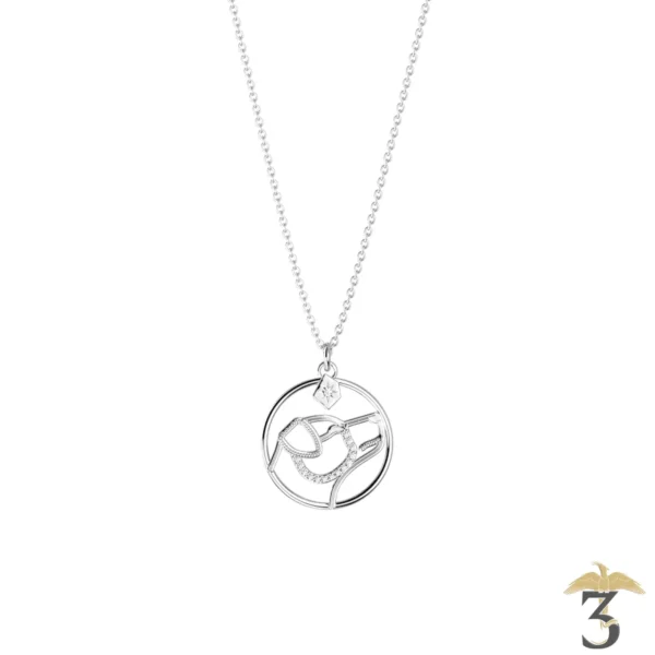 Collier patronus chien argentée avec cuir – les georgettes x harry potter - Les Trois Reliques, magasin Harry Potter - Photo N°1