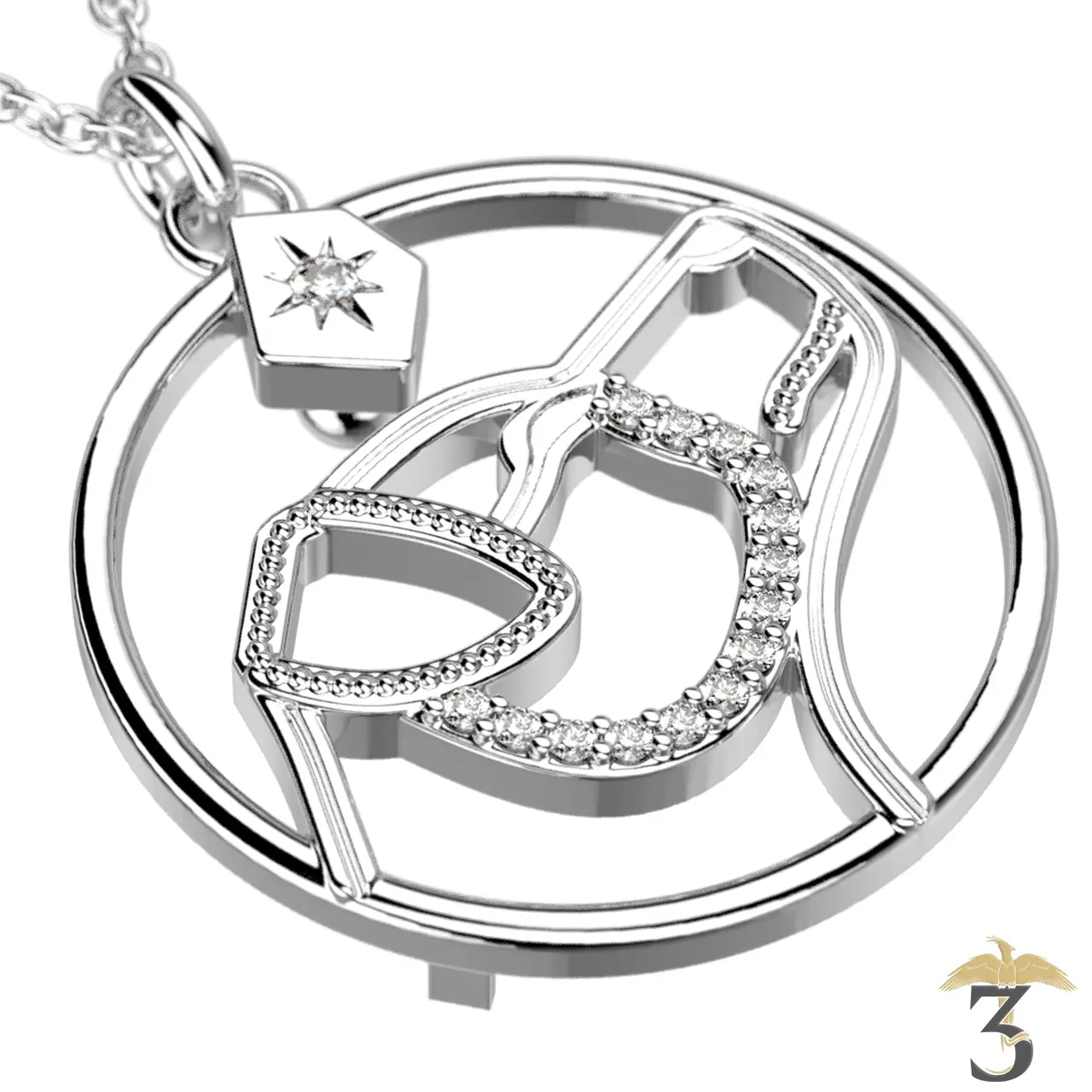 Collier patronus chien argentée avec cuir – les georgettes x harry potter - Les Trois Reliques, magasin Harry Potter - Photo N°2