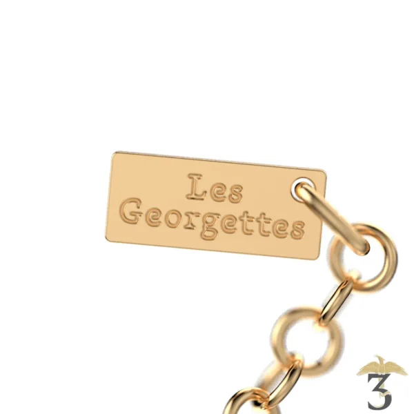 Collier patronus chien dorée avec cuir – les georgettes x harry potter - Les Trois Reliques, magasin Harry Potter - Photo N°4