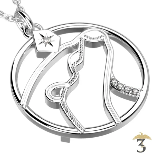 Collier patronus loutre argentée cuir – les georgettes x harry potter - Les Trois Reliques, magasin Harry Potter - Photo N°2