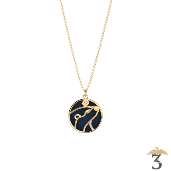 Collier patronus loutre dorée avec cuir – les georgettes x harry potter - Les Trois Reliques, magasin Harry Potter - Photo N°5