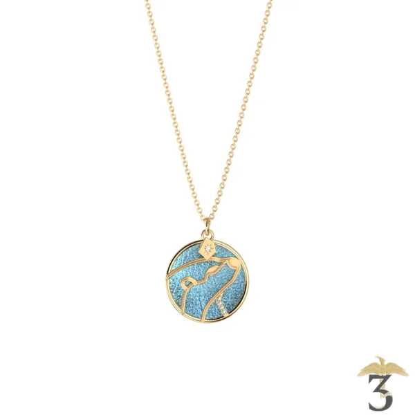Collier patronus loutre dorée avec cuir – les georgettes x harry potter - Les Trois Reliques, magasin Harry Potter - Photo N°6