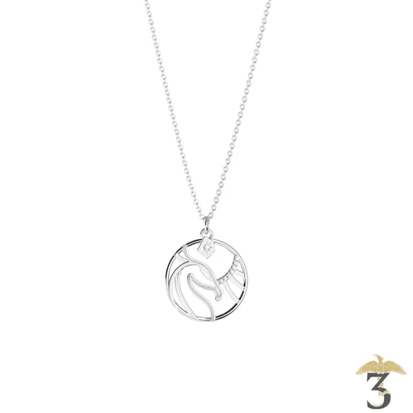 Collier patronus phoenix argentée avec cuir – les georgettes x harry potter - Les Trois Reliques, magasin Harry Potter - Photo N°1
