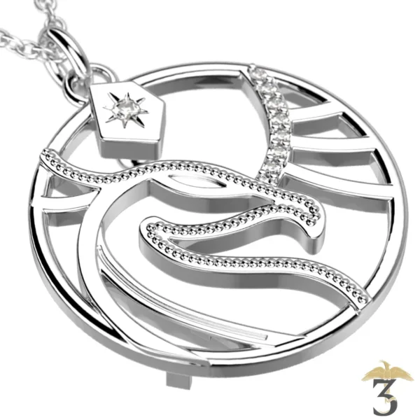 Collier patronus phoenix argentée avec cuir – les georgettes x harry potter - Les Trois Reliques, magasin Harry Potter - Photo N°2