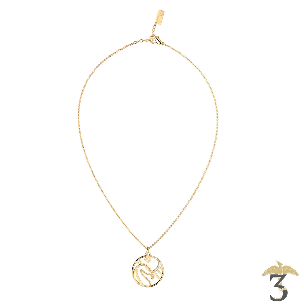 Collier patronus phoenix dorée avec cuir – les georgettes x harry potter - Les Trois Reliques, magasin Harry Potter - Photo N°5