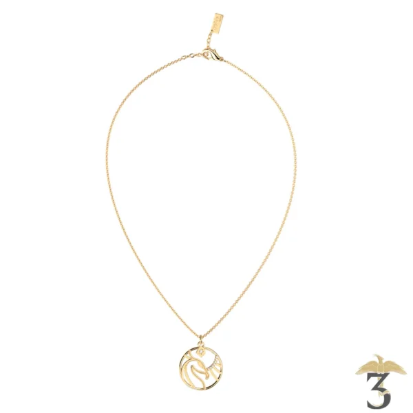 Collier patronus phoenix dorée avec cuir – les georgettes x harry potter - Les Trois Reliques, magasin Harry Potter - Photo N°5