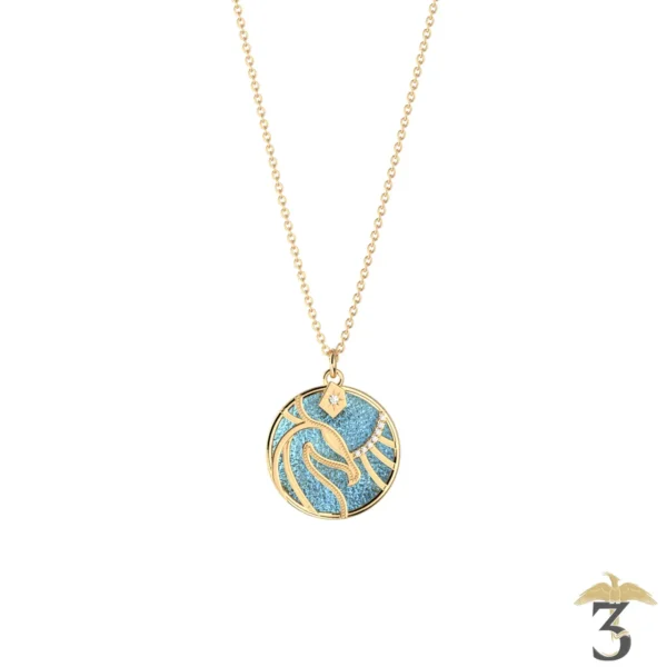 Collier patronus phoenix dorée avec cuir – les georgettes x harry potter - Les Trois Reliques, magasin Harry Potter - Photo N°8