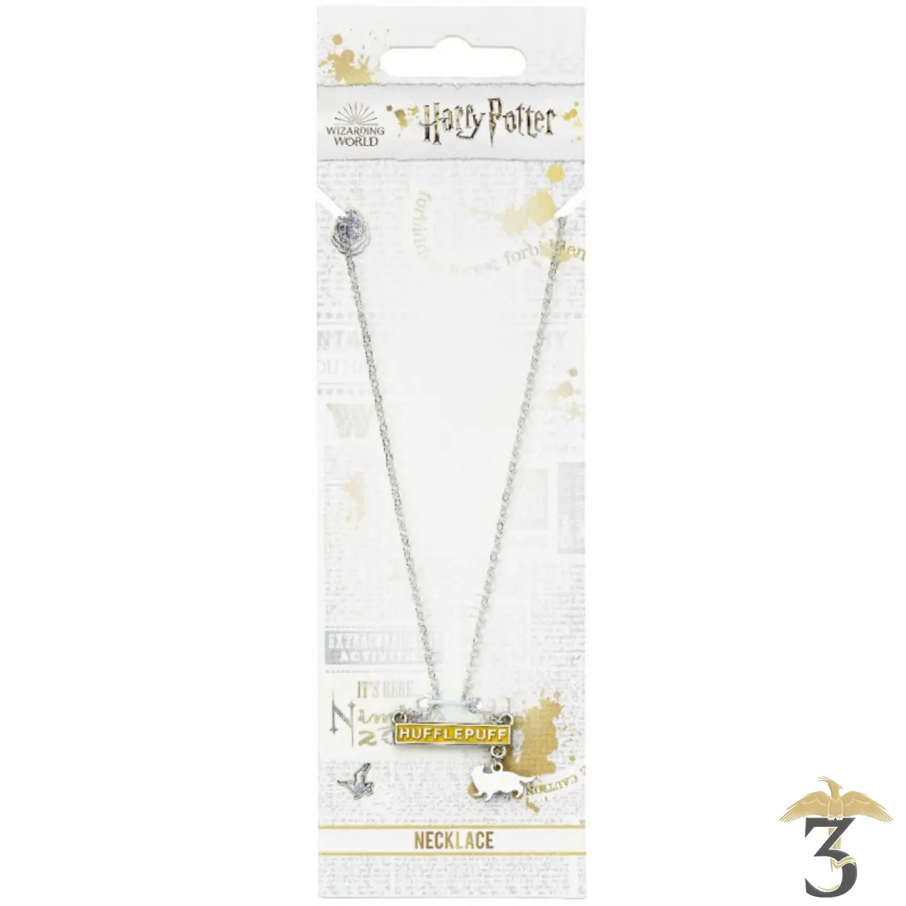 Collier plaque poufsouffle - Les Trois Reliques, magasin Harry Potter - Photo N°3