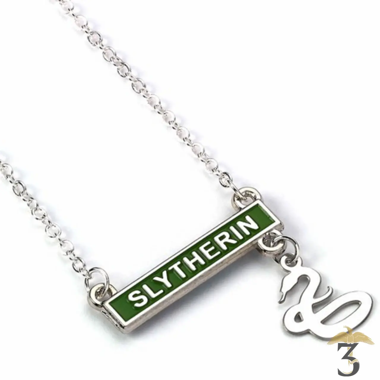 Collier plaque serpentard - Les Trois Reliques, magasin Harry Potter - Photo N°1
