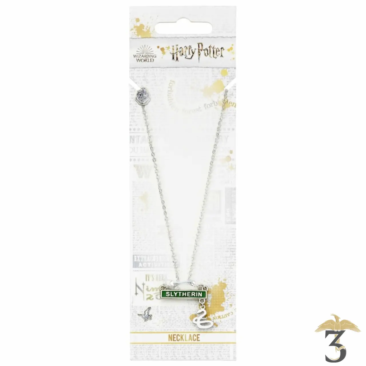 Collier plaque serpentard - Les Trois Reliques, magasin Harry Potter - Photo N°3