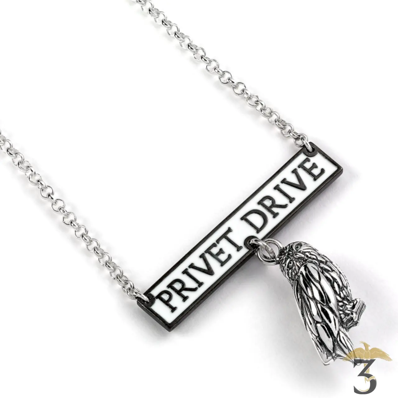 Collier privet drive avec breloque hedwige en argent 925e - Les Trois Reliques, magasin Harry Potter - Photo N°2