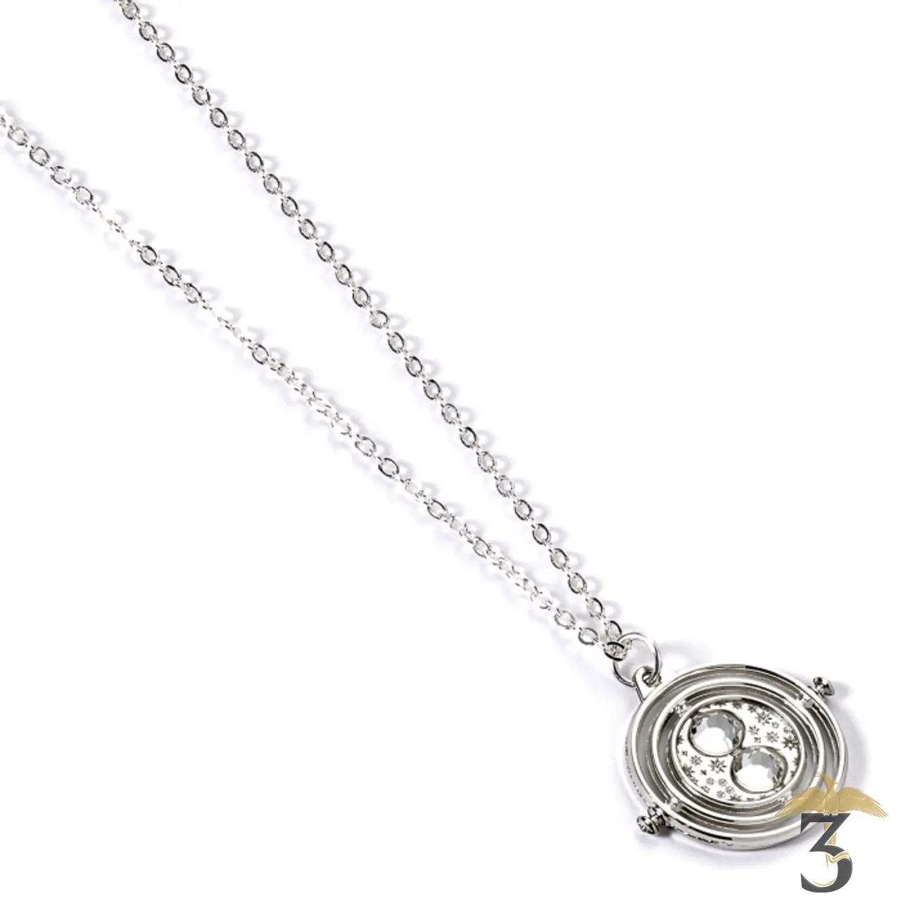 Collier retourneur de temps argenté - Les Trois Reliques, magasin Harry Potter - Photo N°2