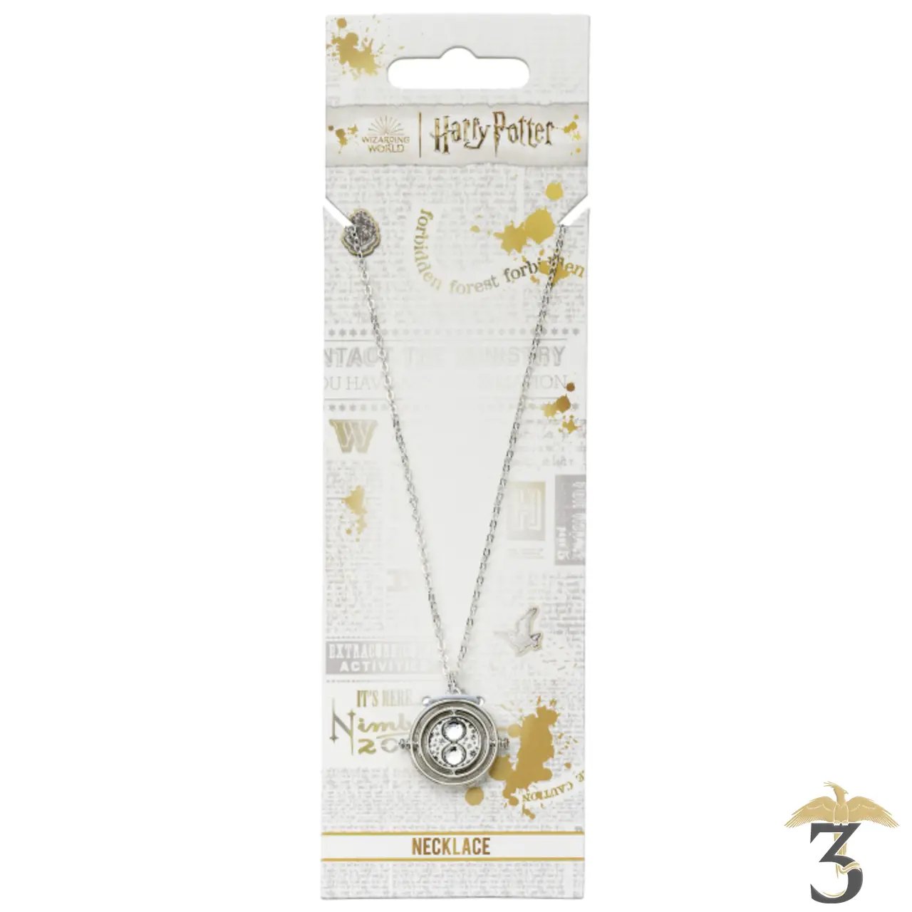 Collier retourneur de temps argenté - Les Trois Reliques, magasin Harry Potter - Photo N°4