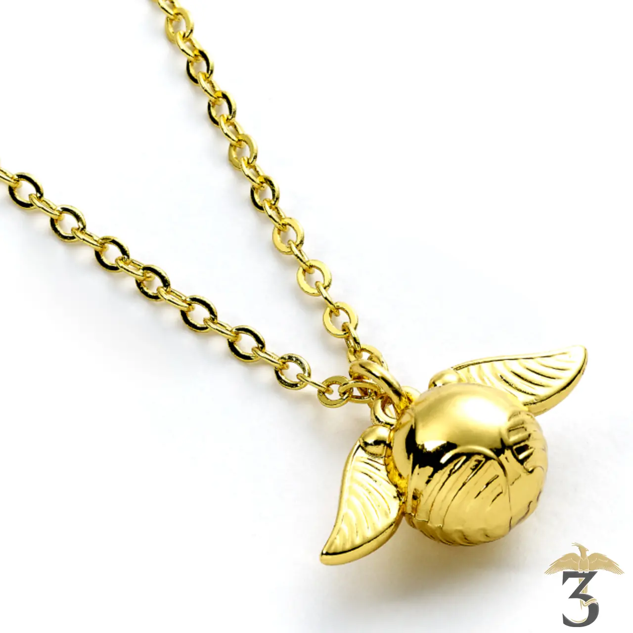 Collier vif d or 3d doré – harry potter - Les Trois Reliques, magasin Harry Potter - Photo N°1