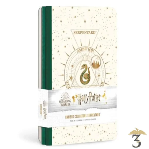 CONSTELLATIONS : PACK DE 3 CAHIERS SERPENTARD - Les Trois Reliques, magasin Harry Potter - Photo N°1